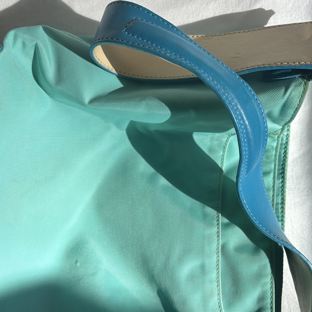 Tumi Mint Green Shoulder Bag with Blue Strap - Picture 6 of 13